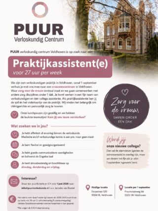 • Vacature praktijkassistente •
Word jij onze nieuwe collega?